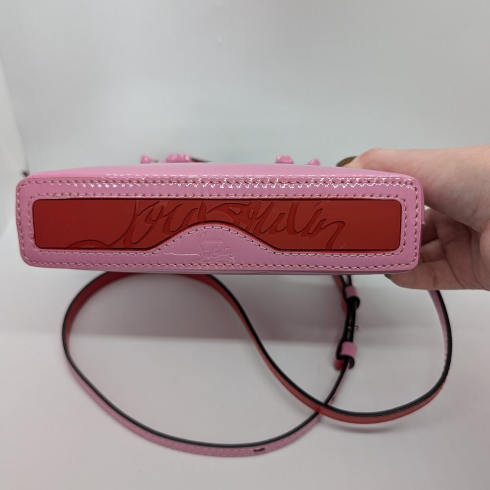 Baby pink patent Christian Louboutin mini Cabata bag - Picture 4 of 6